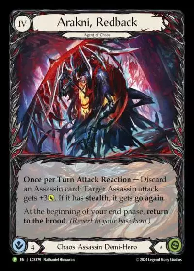 Arakni, Redback LGS379-RF - World Premiere - The Hunted - Flesh and blood card