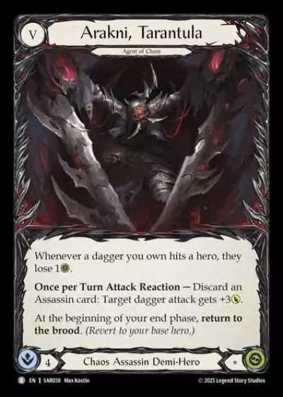 Arakni, Tarantula SAR038 - Silver Age Chapter 2 - Arakni, Web of Deceit - Flesh and blood card