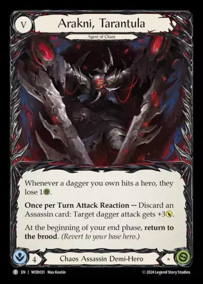 Arakni, Tarantula WOD031 - The Hunted Blitz Deck - Arakni, Web of Deceit - Flesh and blood card