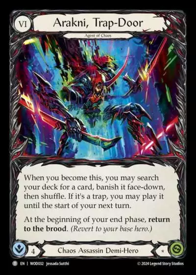 Arakni, Trap-Door WOD032 - The Hunted Blitz Deck - Arakni, Web of Deceit - Flesh and blood card