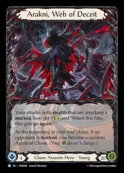 Arakni, Web of Deceit WOD001-RF - The Hunted Blitz Deck - Arakni, Web of Deceit - Flesh and blood card