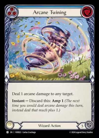 Arcane Twining BLUE VER023 - Rosetta Blitz Deck - Verdance - Flesh and blood card