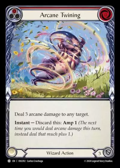 Arcane Twining RED OSC012 - Rosetta Blitz Deck - Oscilio - Flesh and blood card