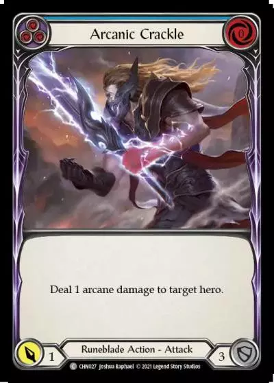 Arcanic Crackle BLUE CHN027 - Chane - Blitz Deck - Flesh and blood card