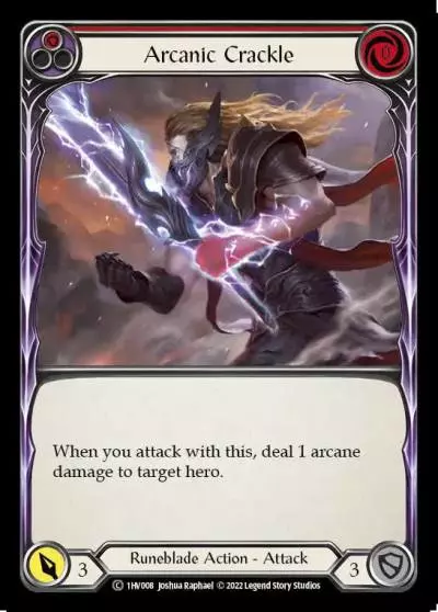 Arcanic Crackle RED 1HV008 - Viserai - Blitz Deck - Flesh and blood card