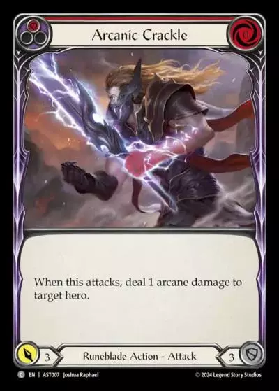 Arcanic Crackle RED AST007 - Armory Deck - Aurora, Shooting Star - Flesh and blood card