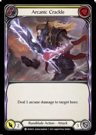 Arcanic Crackle YELLOW MON236 - Monarch - Flesh and blood card
