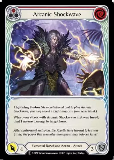 Arcanic Shockwave RED U-ELE073-RF - Tales of Aria - Unlimited - Flesh and blood card