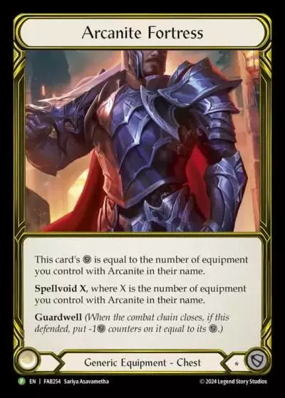 Arcanite Fortress FAB254-GF - Premier Organized Play - Rosetta - Flesh and blood card