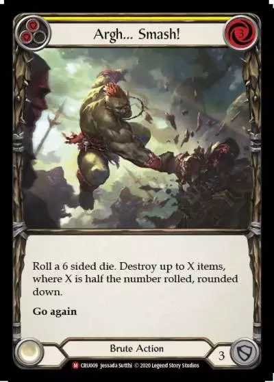 Argh... Smash! YELLOW CRU009 - Crucible of War - Flesh and blood card