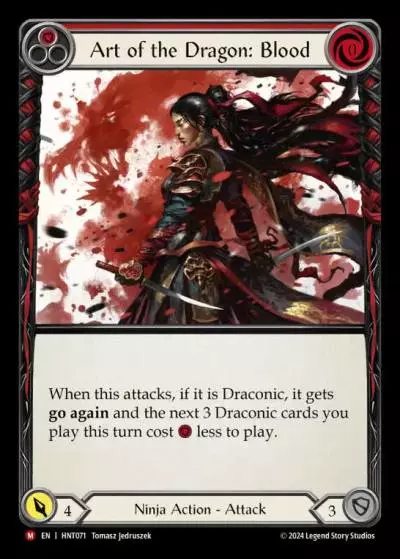 Art of the Dragon: Blood RED HNT071 - The Hunted - Flesh and blood card