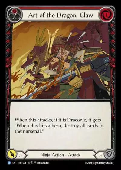 Art of the Dragon: Claw RED HNT074 - The Hunted - Flesh and blood card