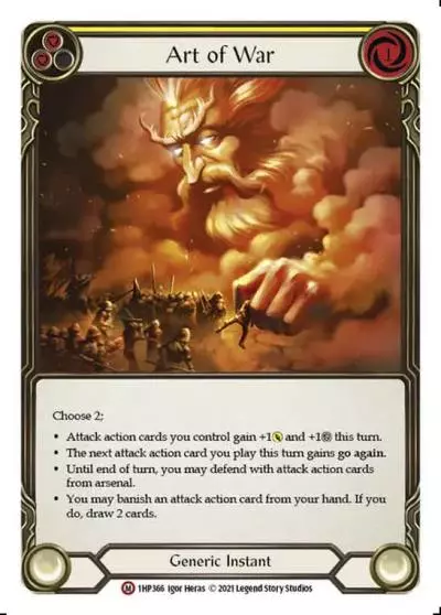 Art of War YELLOW 1HP366 - History Pack 1 - Flesh and blood card