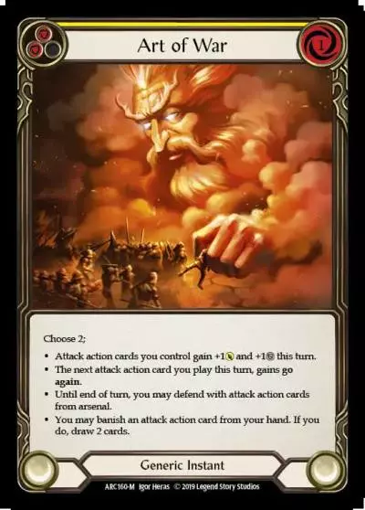 Art of War YELLOW ARC160 - Arcane Rising - Flesh and blood card