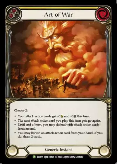 Art of War YELLOW JDG015-CF - Judge Pack - Season 2 - Flesh and blood card