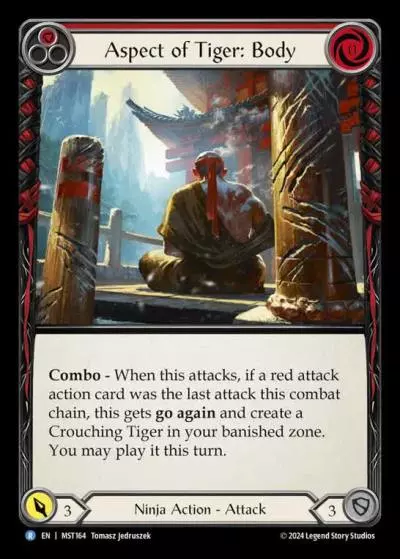 Aspect of Tiger: Body RED MST164 - Part the Mistveil - Flesh and blood card
