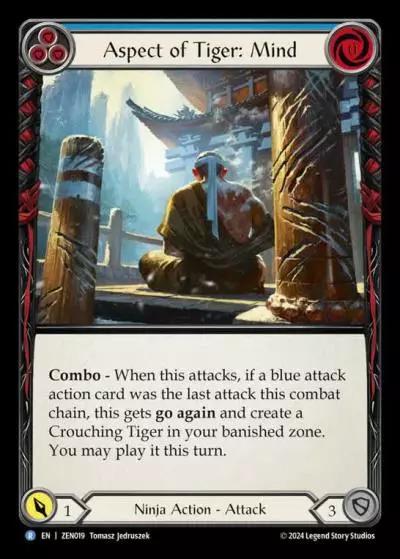 Aspect of Tiger: Mind BLUE ZEN019 - Zen - Blitz Deck - Flesh and blood card