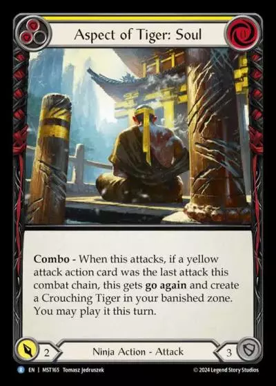 Aspect of Tiger: Soul YELLOW MST165 - Part the Mistveil - Flesh and blood card