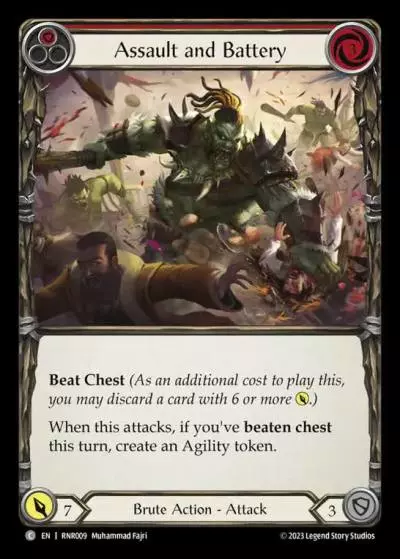 Assault and Battery RED RHI009 - Rhinar - Heavy Hitters Blitz Deck - Flesh and blood card