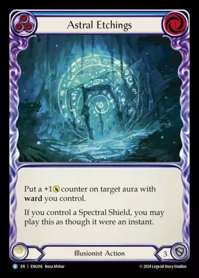 Astral Etchings BLUE ENG016 - Enigma - Blitz Deck - Flesh and blood card