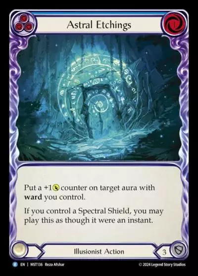 Astral Etchings BLUE MST136 - Part the Mistveil - Flesh and blood card