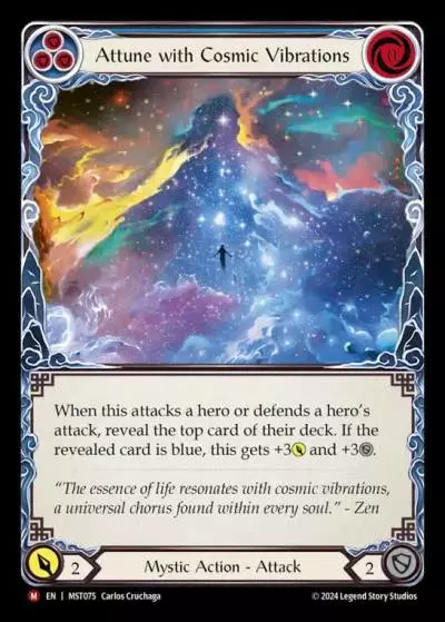 Attune with Cosmic Vibrations BLUE MST075 - Part the Mistveil - Flesh and blood card