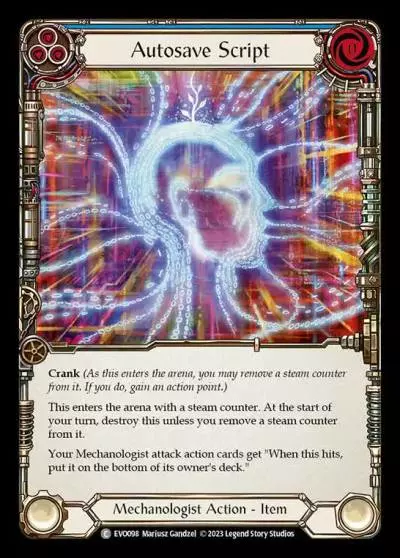Autosave Script BLUE EVO098 - Bright Lights - Flesh and blood card