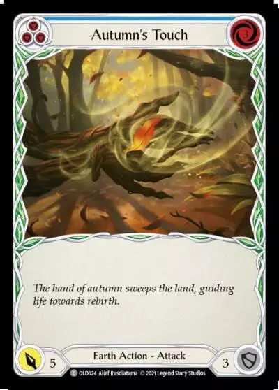 Autumn's Touch BLUE OLD024 - Oldhim - Blitz Deck - Flesh and blood card