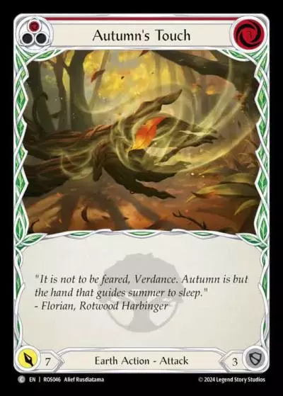 Autumn's Touch RED ROS046 - Rosetta - Flesh and blood card