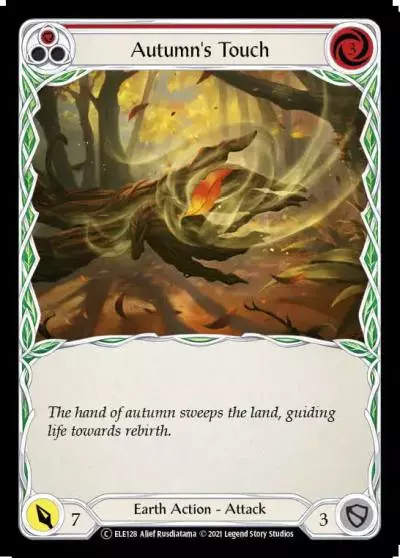 Autumn's Touch RED U-ELE128-RF - Tales of Aria - Unlimited - Flesh and blood card
