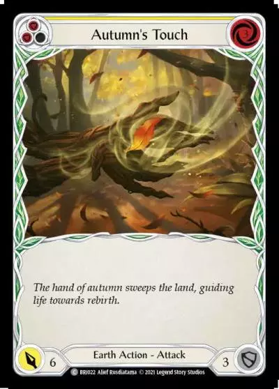 Autumn's Touch YELLOW BRI022 - Briar - Blitz Deck - Flesh and blood card