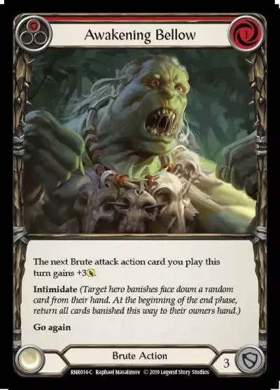 Awakening Bellow RED RNR014 - Rhinar, Reckless Rampage - Hero Deck - Flesh and blood card