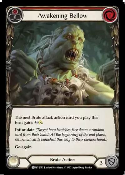 Awakening Bellow RED U-WTR032-RF - Welcome to Rathe - Unlimited - Flesh and blood card