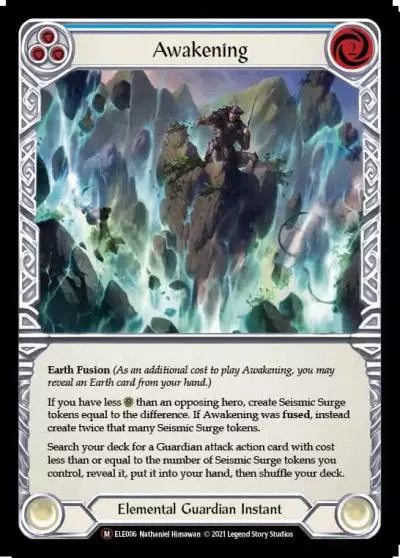 Awakening BLUE U-ELE006-RF - Tales of Aria - Unlimited - Flesh and blood card