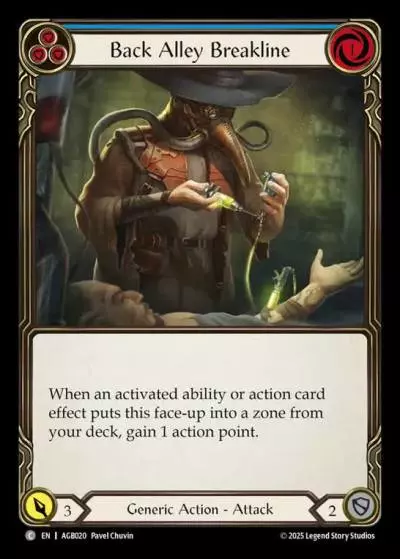 Back Alley Breakline BLUE AGB020 - Armory Deck - Gravy Bones - Flesh and blood card