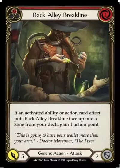Back Alley Breakline RED ARC176 - Arcane Rising - Flesh and blood card