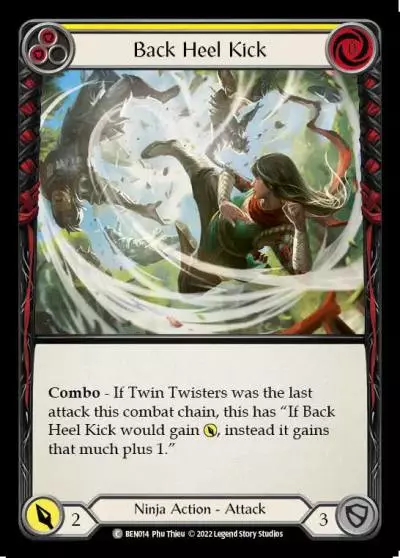 Back Heel Kick YELLOW BEN014 - Benji - Blitz Deck - Flesh and blood card
