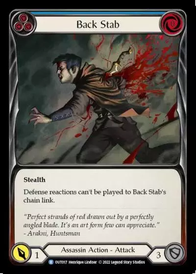 Back Stab BLUE OUT017 - Outsiders - Flesh and blood card