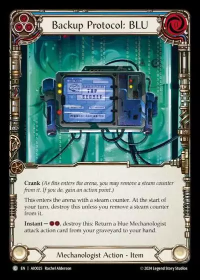 Backup Protocol: BLU BLUE AIO025 - Armory Deck - Dash I/O - Flesh and blood card