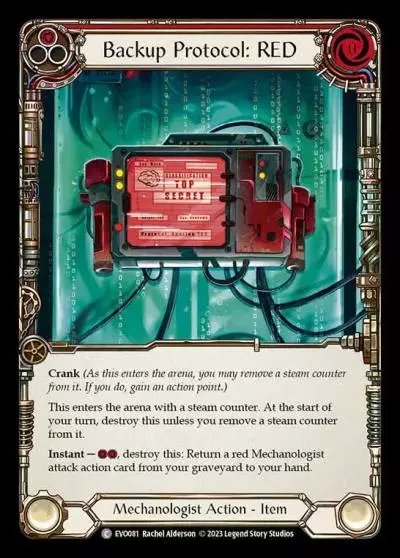 Backup Protocol: RED RED EVO081 - Bright Lights - Flesh and blood card