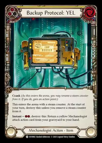 Backup Protocol: YEL YELLOW EVO082 - Bright Lights - Flesh and blood card