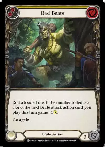 Bad Beats YELLOW EVR015 - Everfest - Flesh and blood card