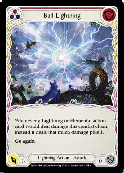 Ball Lightning RED U-ELE186-RF - Tales of Aria - Unlimited - Flesh and blood card