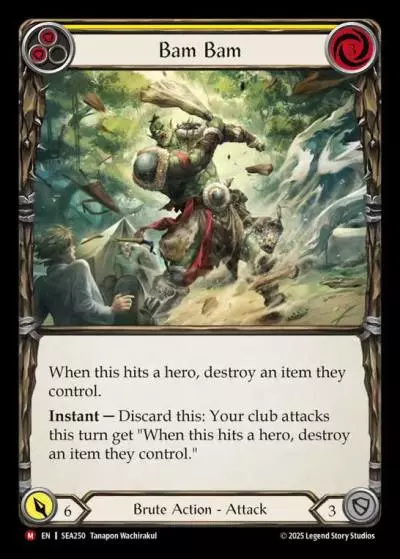 Bam Bam YELLOW SEA250 - High Seas - Flesh and blood card