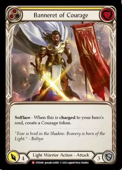 Banneret of Courage YELLOW DTD048 - Dusk till Dawn - Flesh and blood card