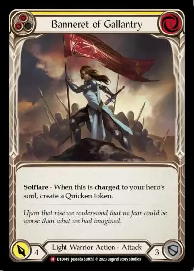 Banneret of Gallantry YELLOW DTD049 - Dusk till Dawn - Flesh and blood card