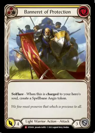 Banneret of Protection YELLOW DTD050 - Dusk till Dawn - Flesh and blood card