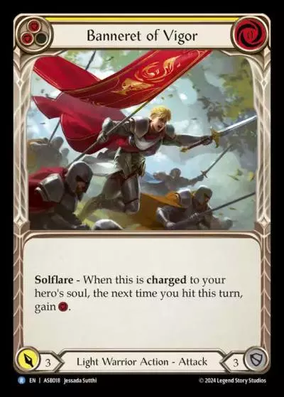 Banneret of Vigor YELLOW ASB018 - Armory Deck - Ser Boltyn, Breaker of Dawn - Flesh and blood card