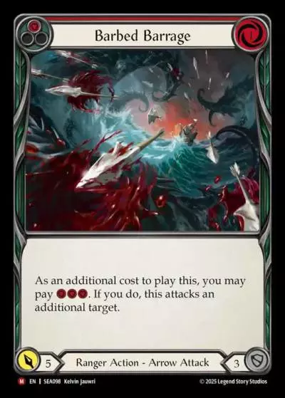 Barbed Barrage RED SEA098 - High Seas - Flesh and blood card