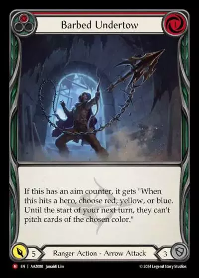 Barbed Undertow RED AAZ008 - Armory Deck - Azalea, Ace in the Hole - Flesh and blood card